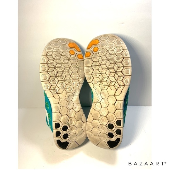 Nike Free run 5.0 teal Women’s running shoes Teal and Yellow Size: 7.5 - Picture 10 of 11